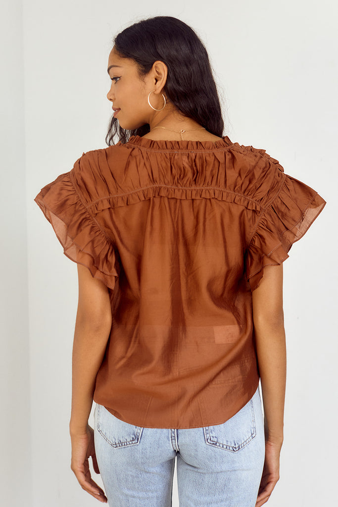 SALE - Halloway Ruffled Detail Blouse - fab'rik