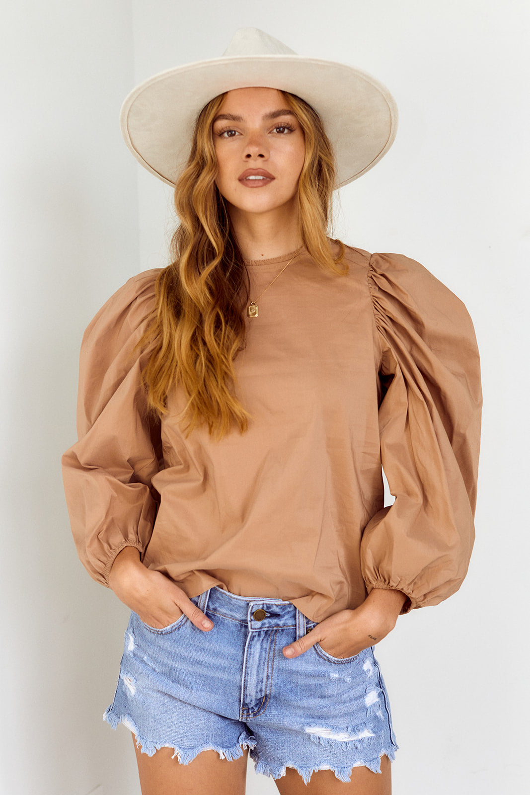 SALE - Rowe Puff Sleeve Blouse - fab'rik