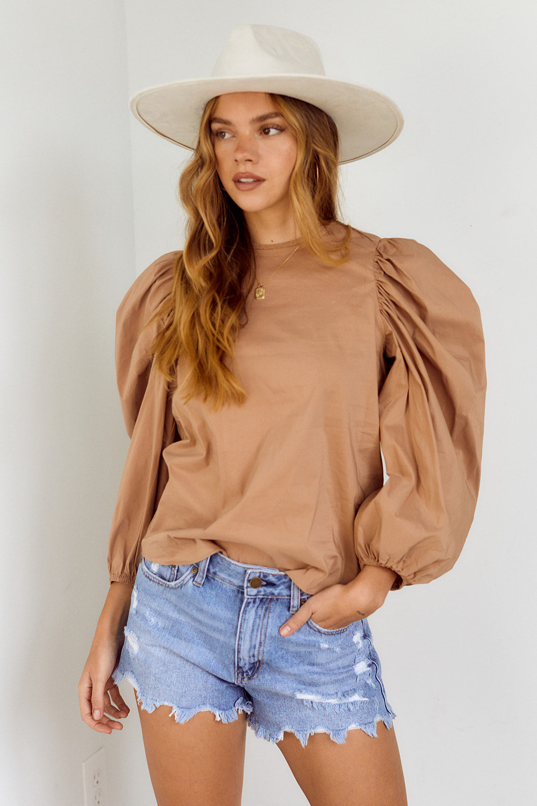 SALE - Rowe Puff Sleeve Blouse - fab'rik