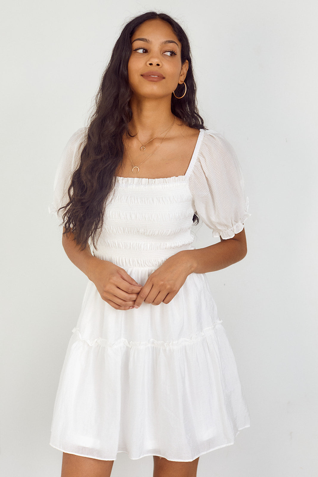 SALE - Zoie Puff Sleeve Smocked Dress - fab'rik