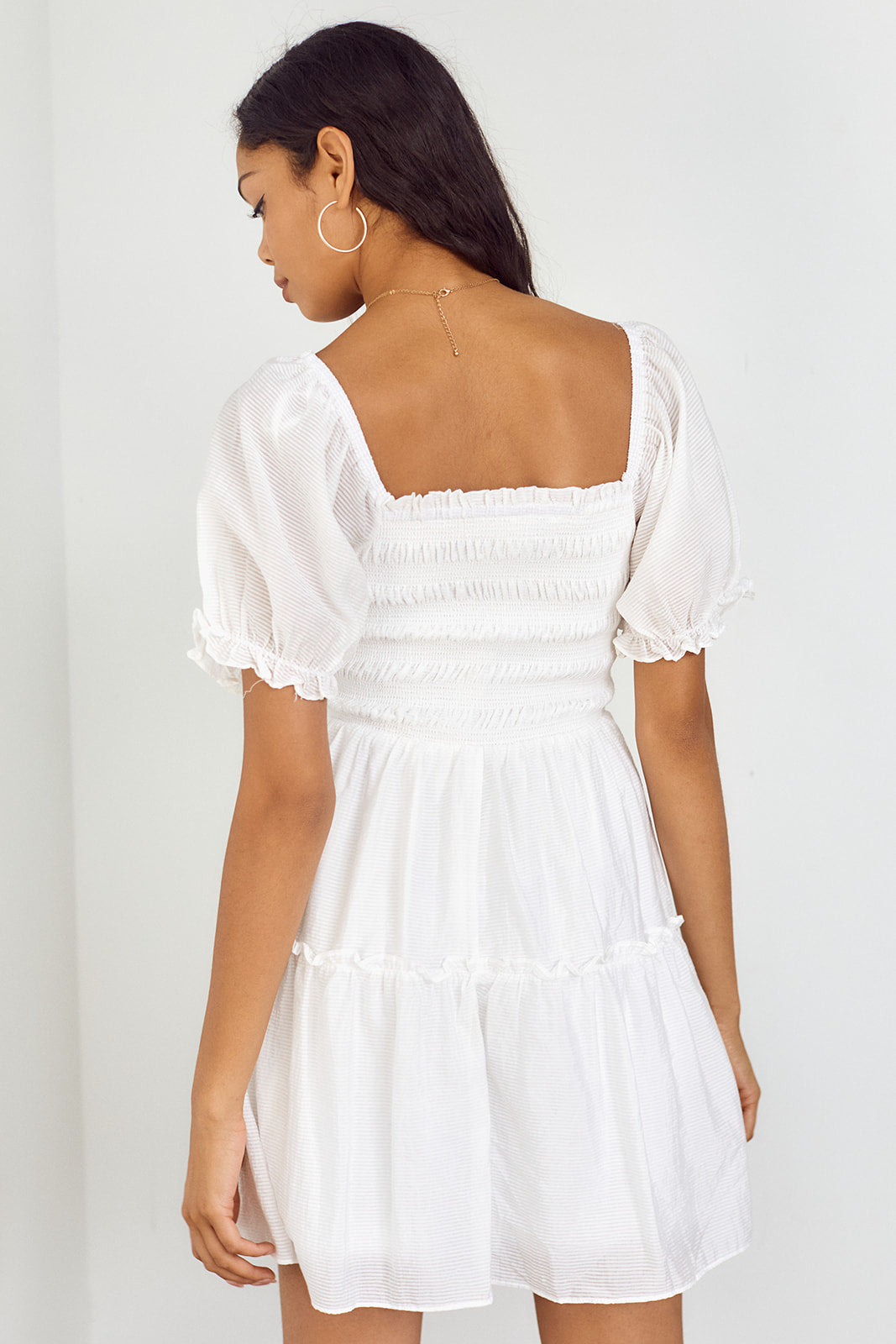 SALE - Zoie Puff Sleeve Smocked Dress - fab'rik