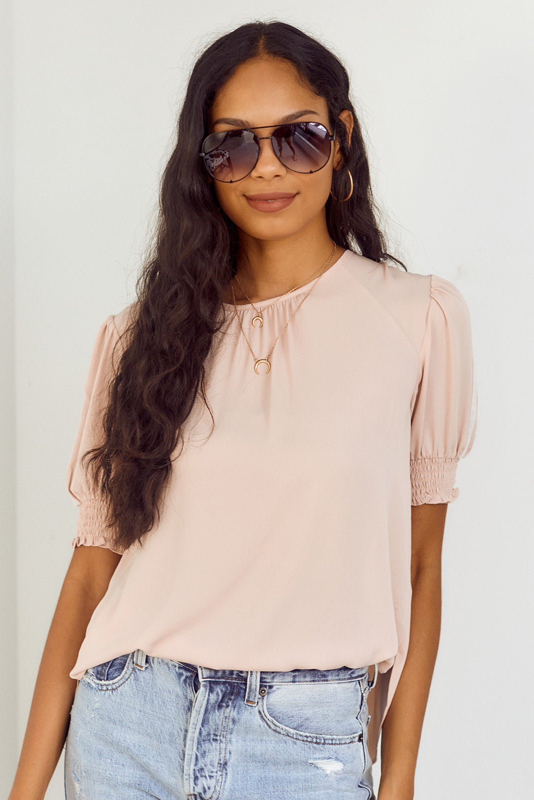 SALE - Sullivan Smocked Sleeve Blouse - fab'rik
