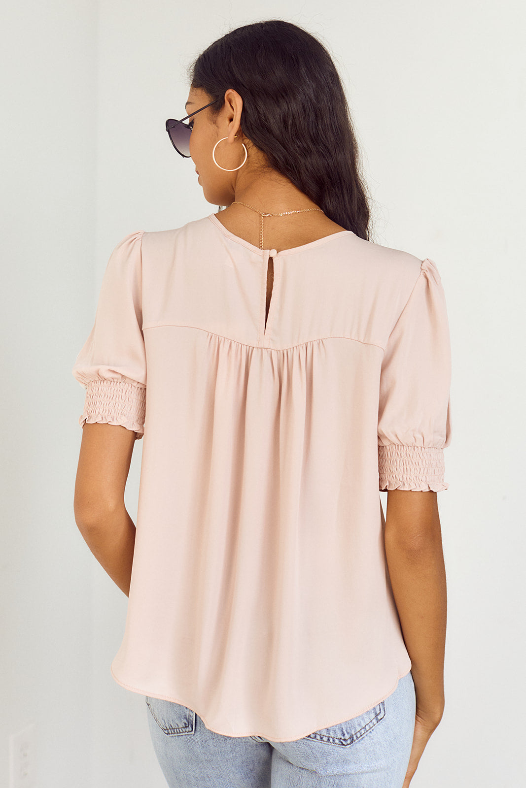 SALE - Sullivan Smocked Sleeve Blouse - fab'rik