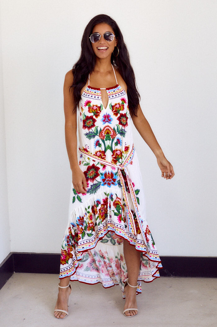 SALE - Gita Floral Halter Dress - fab'rik