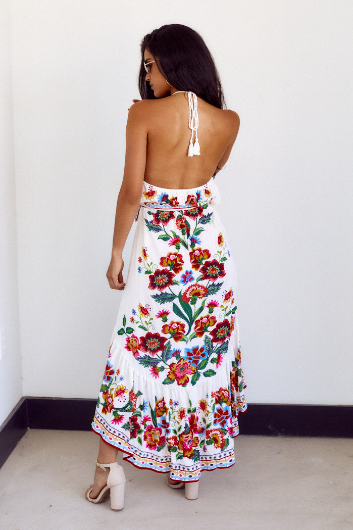 SALE - Gita Floral Halter Dress - fab'rik