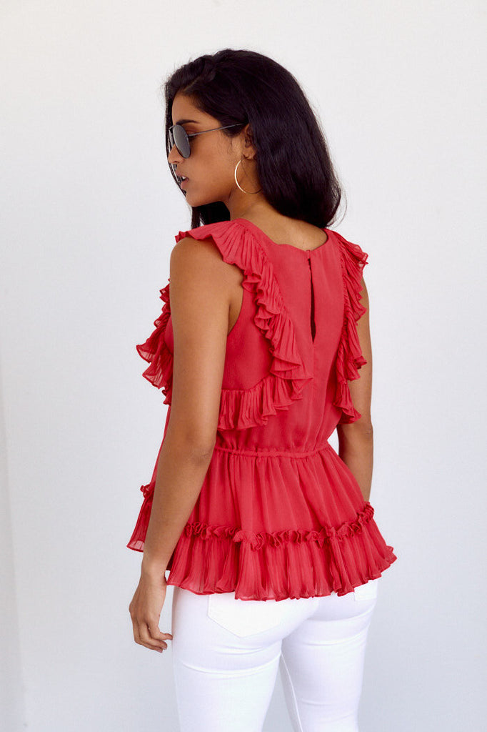 SALE - Goldie Ruffle Detail Blouse - fab'rik