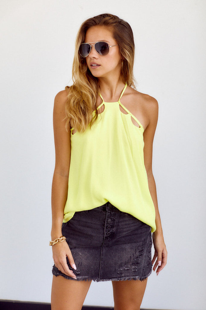 SALE - Linnie Cutout Detail Sleeveless Top - fab'rik