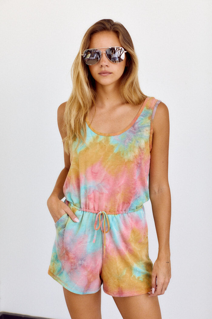 SALE - Staton Tie Dye Romper - fab'rik