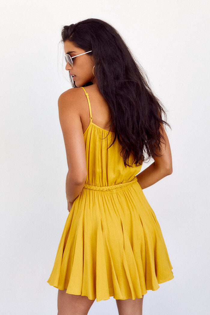 SALE - Clara Sleeveless Swing Wrap Dress - fab'rik