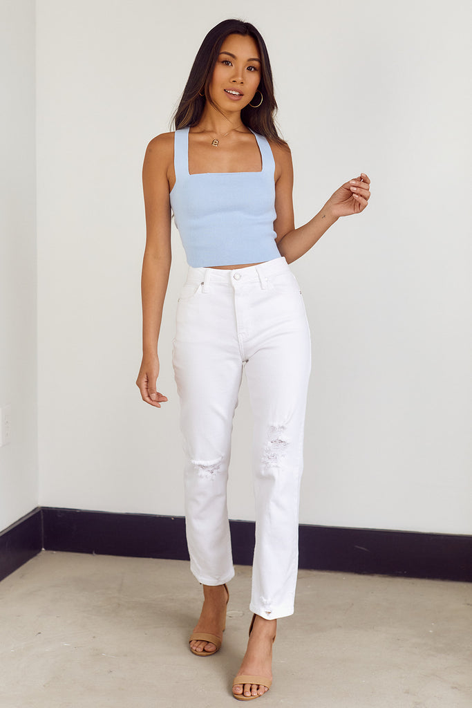 Siena Cropped Tie Back Top - fab'rik