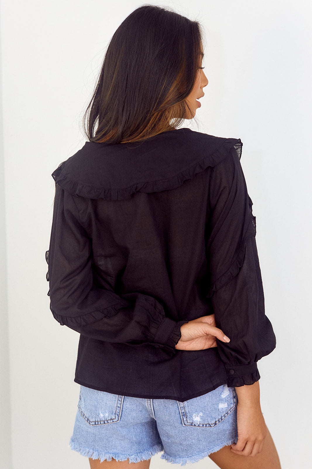 SALE - Ronni Oversized Collar Blouse - fab'rik