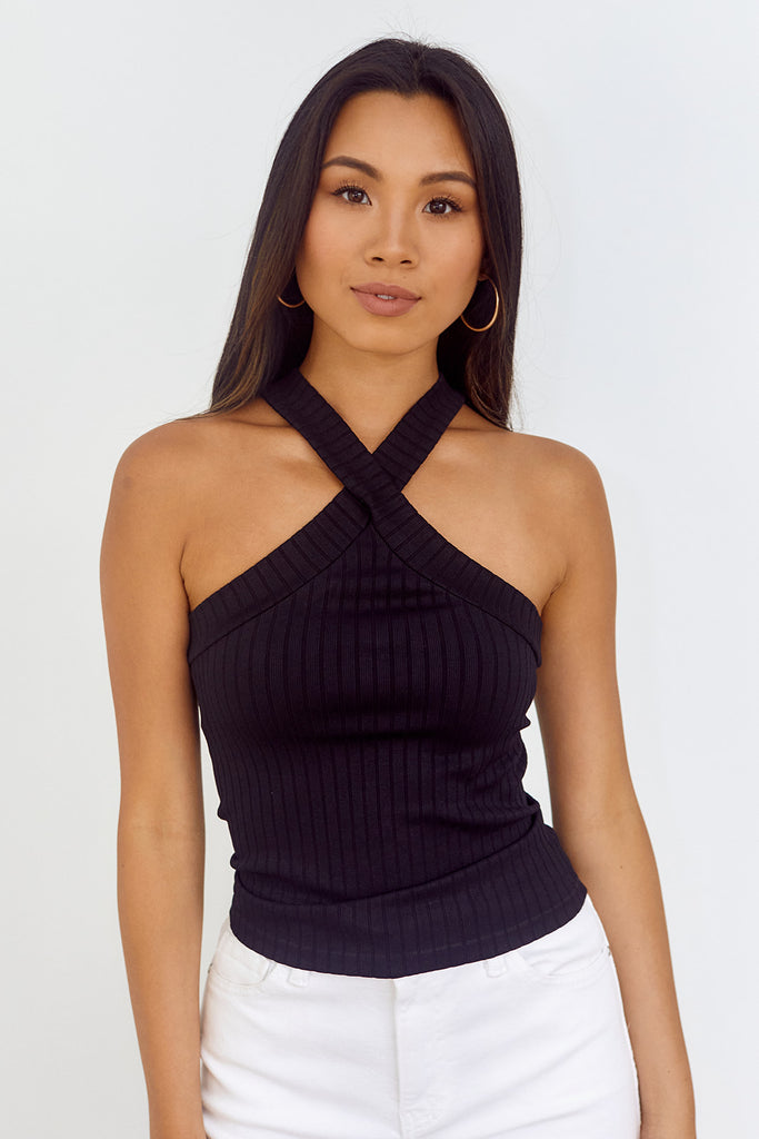 Lux Cross Neck Tank - fab'rik