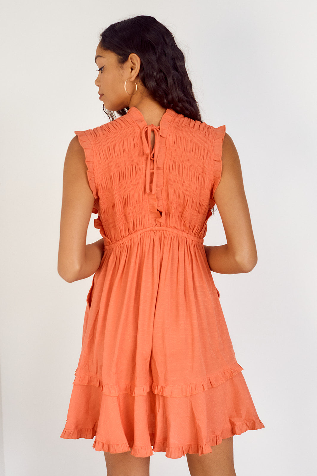 SALE - Matilda Smocked Detail Tiered Mini Dress - fab'rik