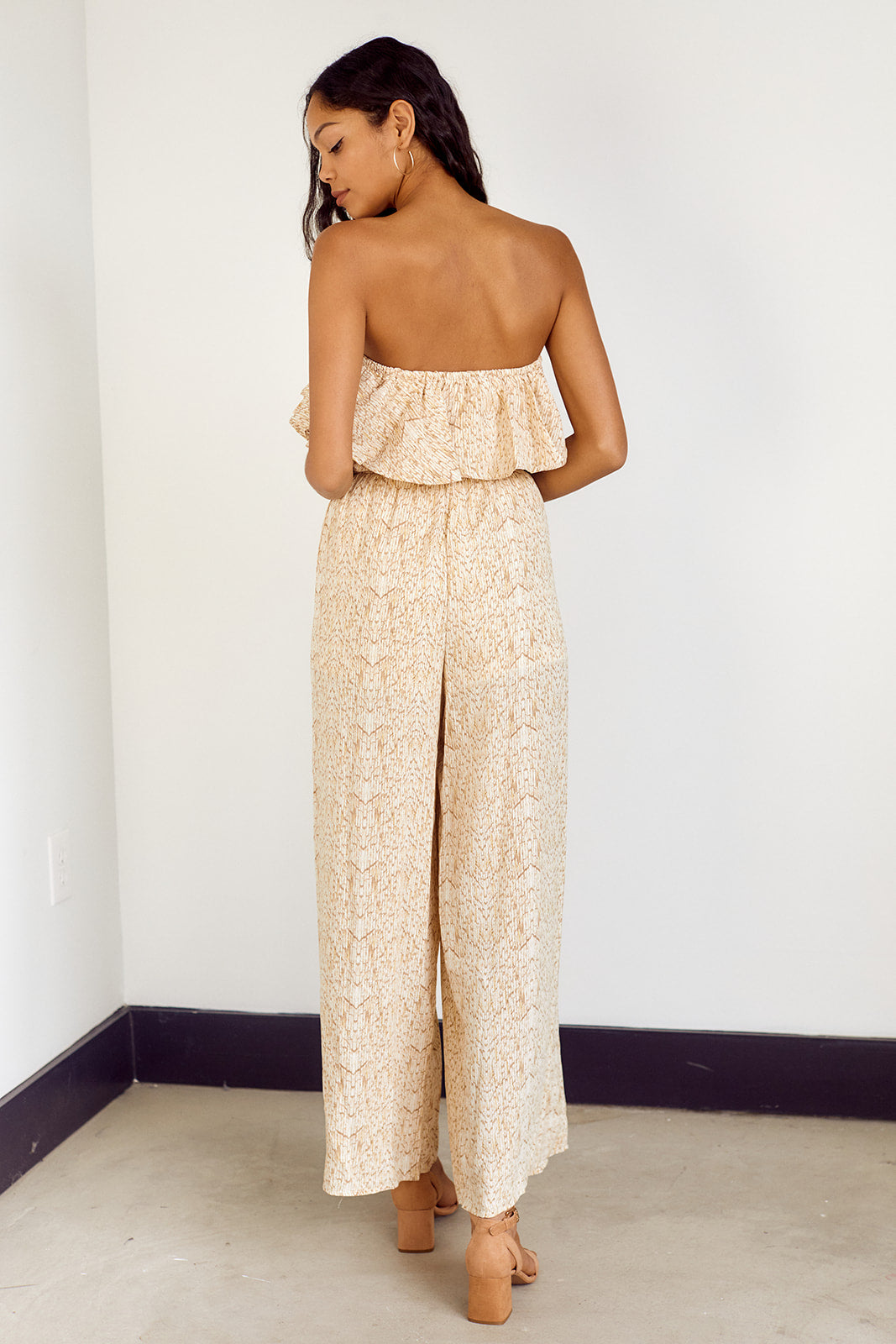 SALE - Louise Sleeveless Ruffled Jumpsuit - fab'rik