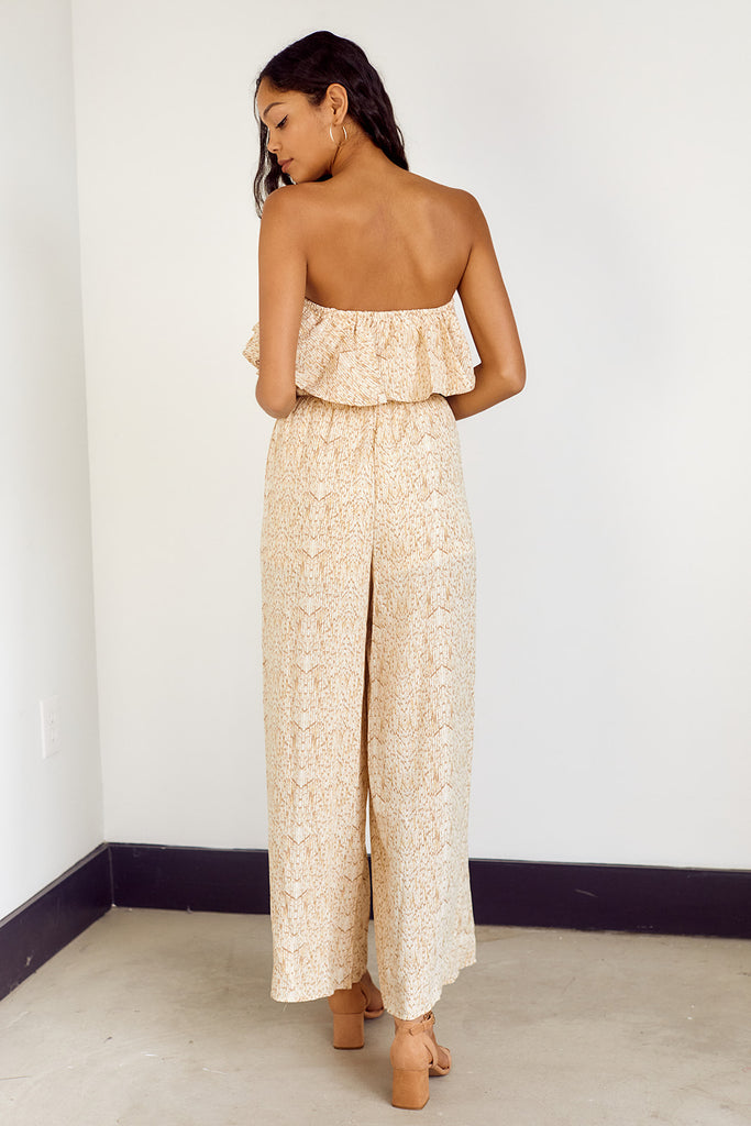 SALE - Louise Sleeveless Ruffled Jumpsuit - fab'rik