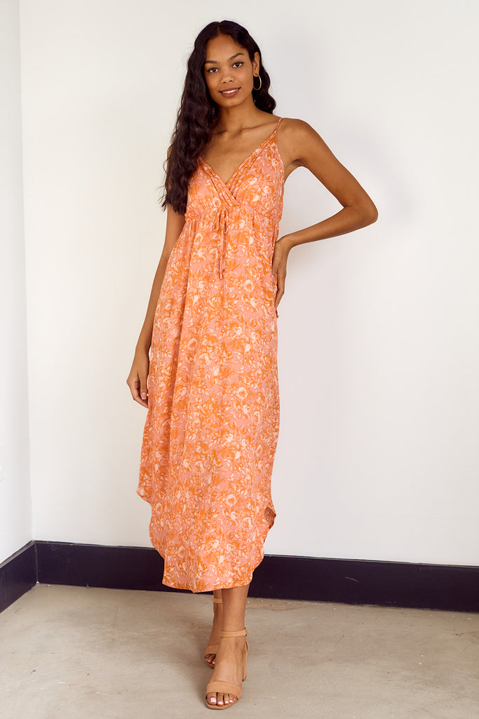 SALE - Surrey Tie Waist Maxi Dress - fab'rik