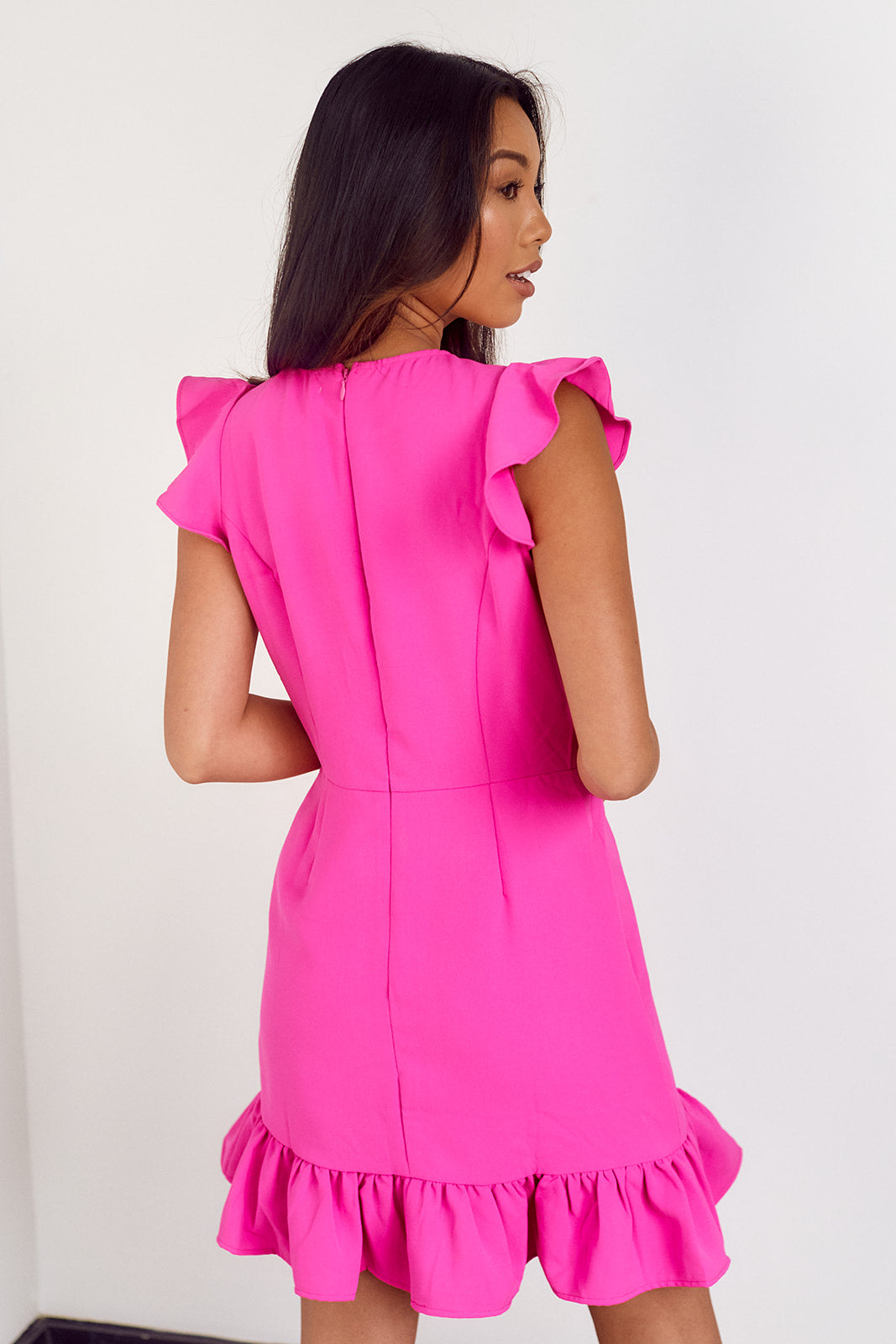 SALE - Rey Cut Out Ruffled Hem Dress - fab'rik