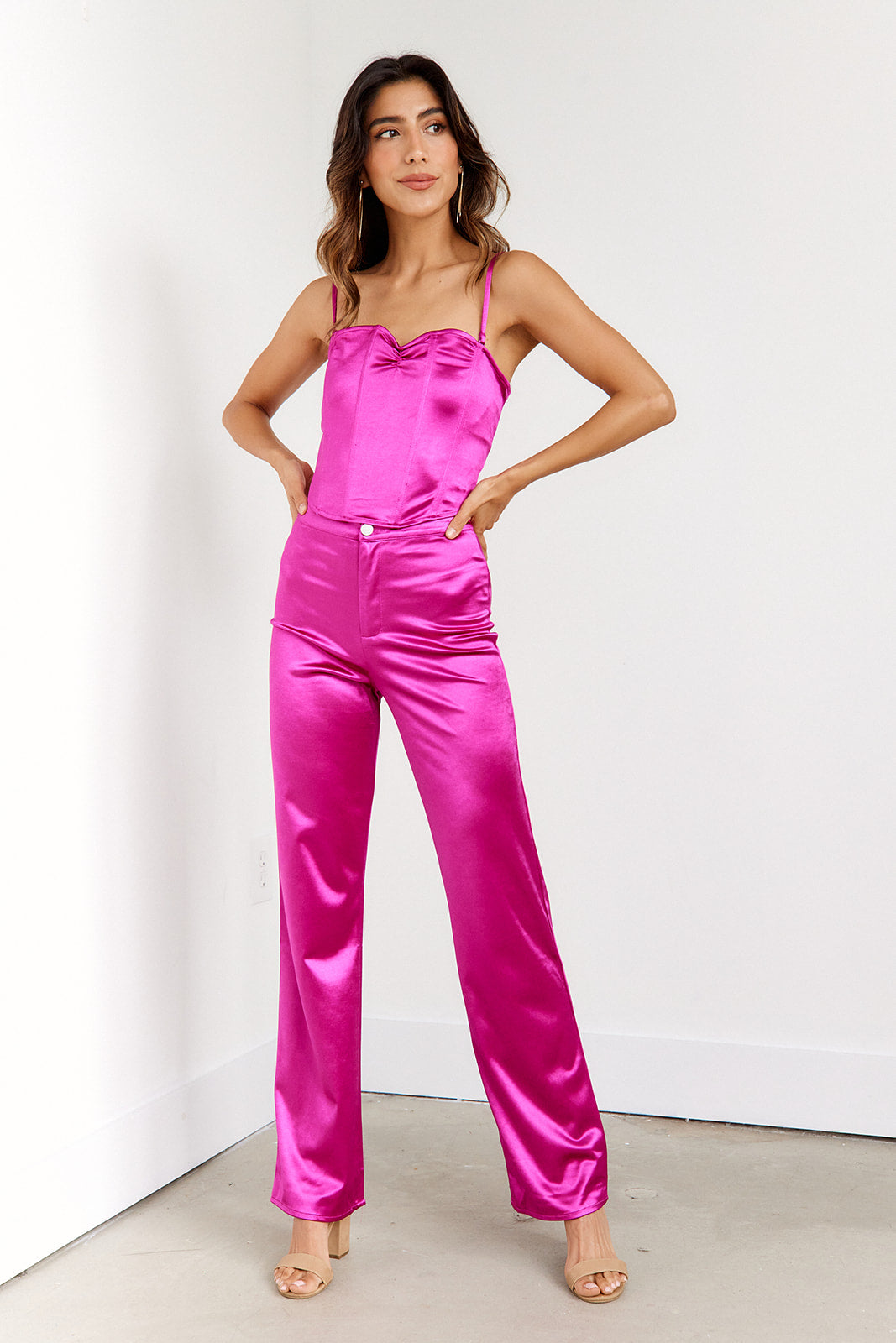 Jordana Satin Cropped Pant - fab'rik