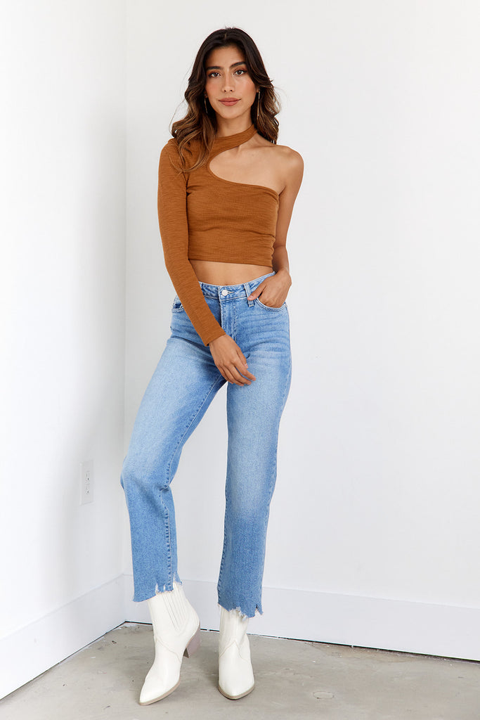 Wellsley Cut Out Long Sleeve Top - fab'rik
