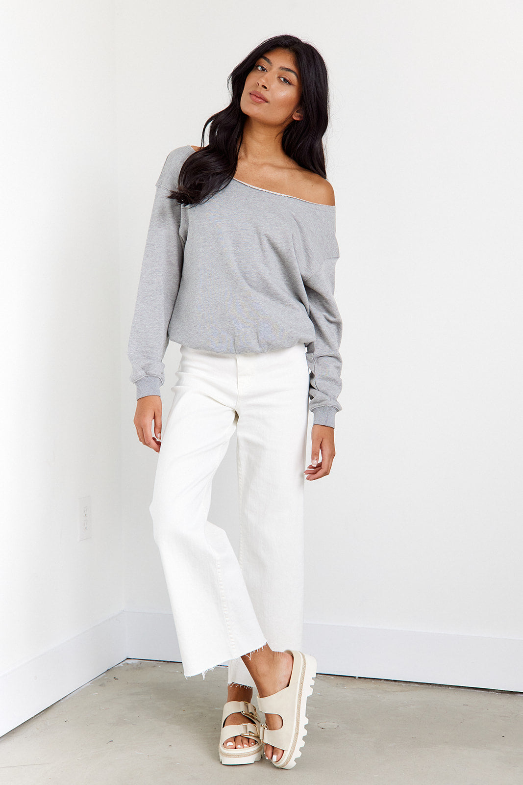 Orla Off The Shoulder Sweatshirt - fab'rik
