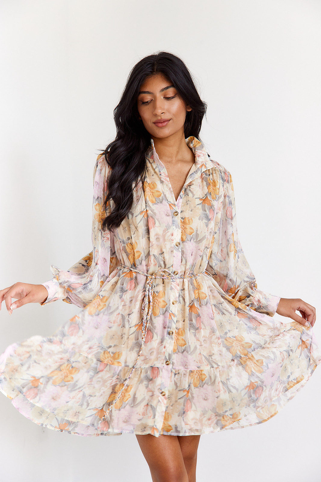 Acacia Floral Mini Dress - fab'rik
