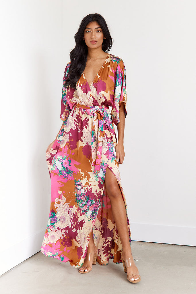 Akari Kimono Maxi Dress - fab'rik