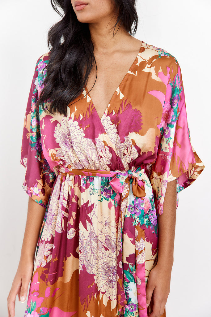 Akari Kimono Maxi Dress - fab'rik