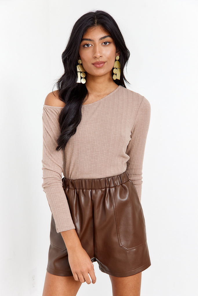 Z Supply Jane Rib One Shoulder Top - fab'rik