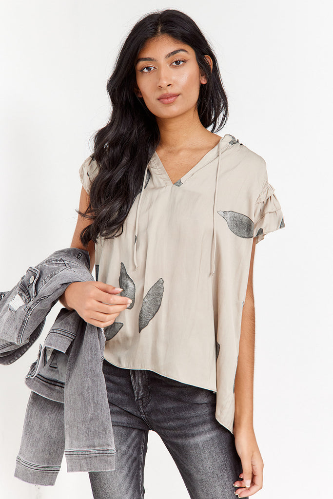 Lola Print Flutter Sleeve Blouse - fab'rik