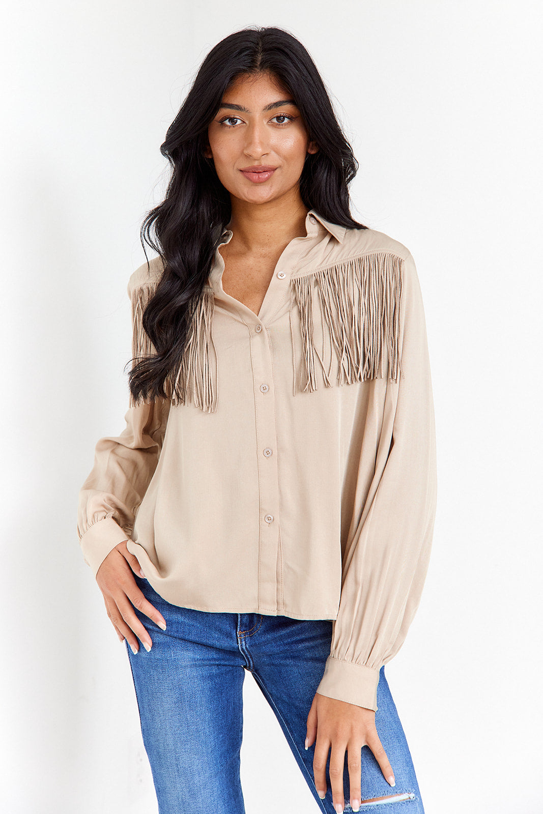 Siran Fringe Button Down - fab'rik