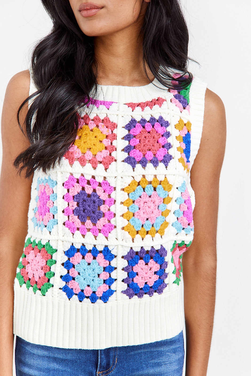 Irelynn Crochet Sweater Vest - fab'rik