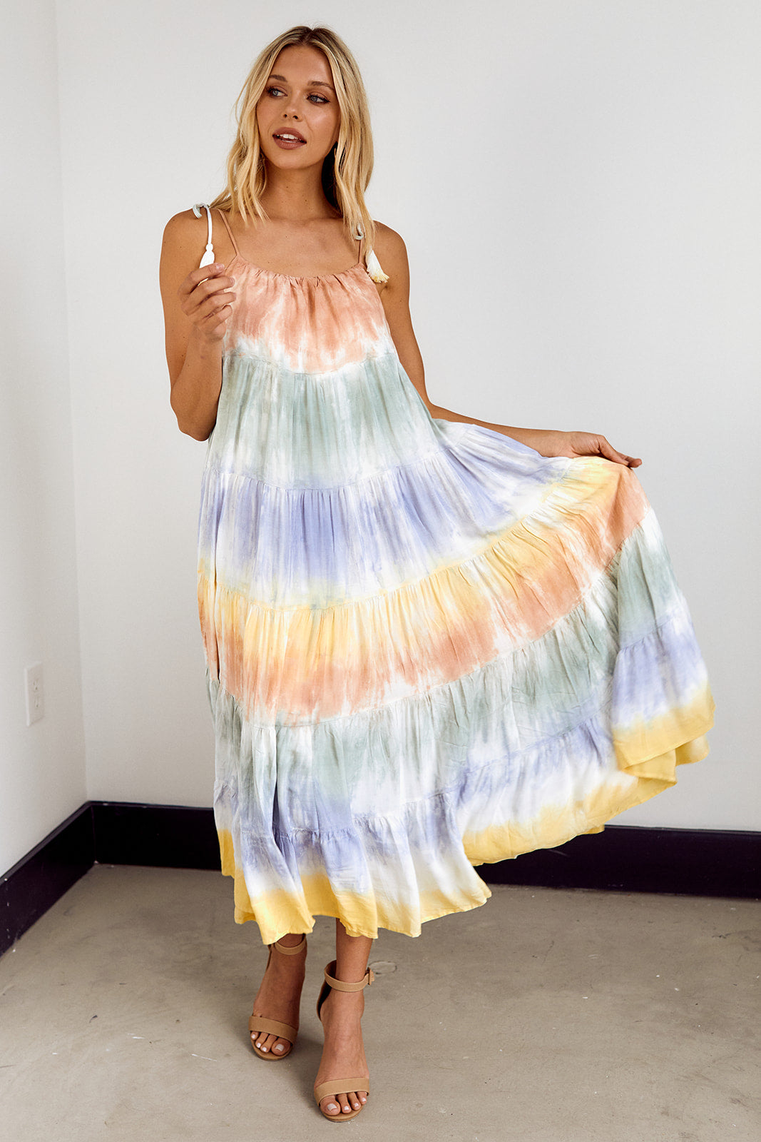 SALE - Paola Tiered Tye Dye Dress - fab'rik