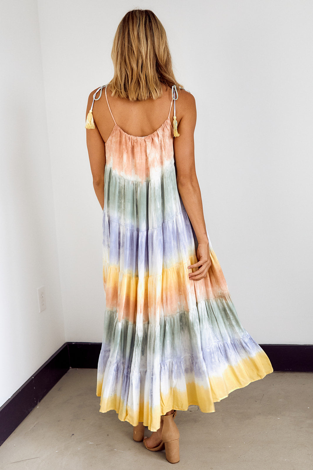 SALE - Paola Tiered Tye Dye Dress - fab'rik