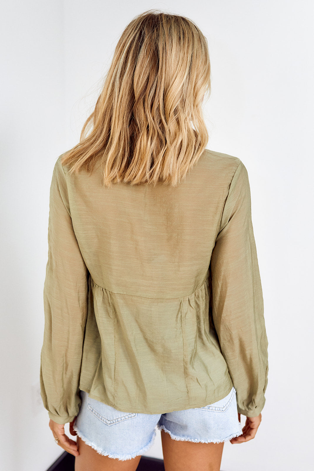SALE - Bransen Button Front Blouse - fab'rik