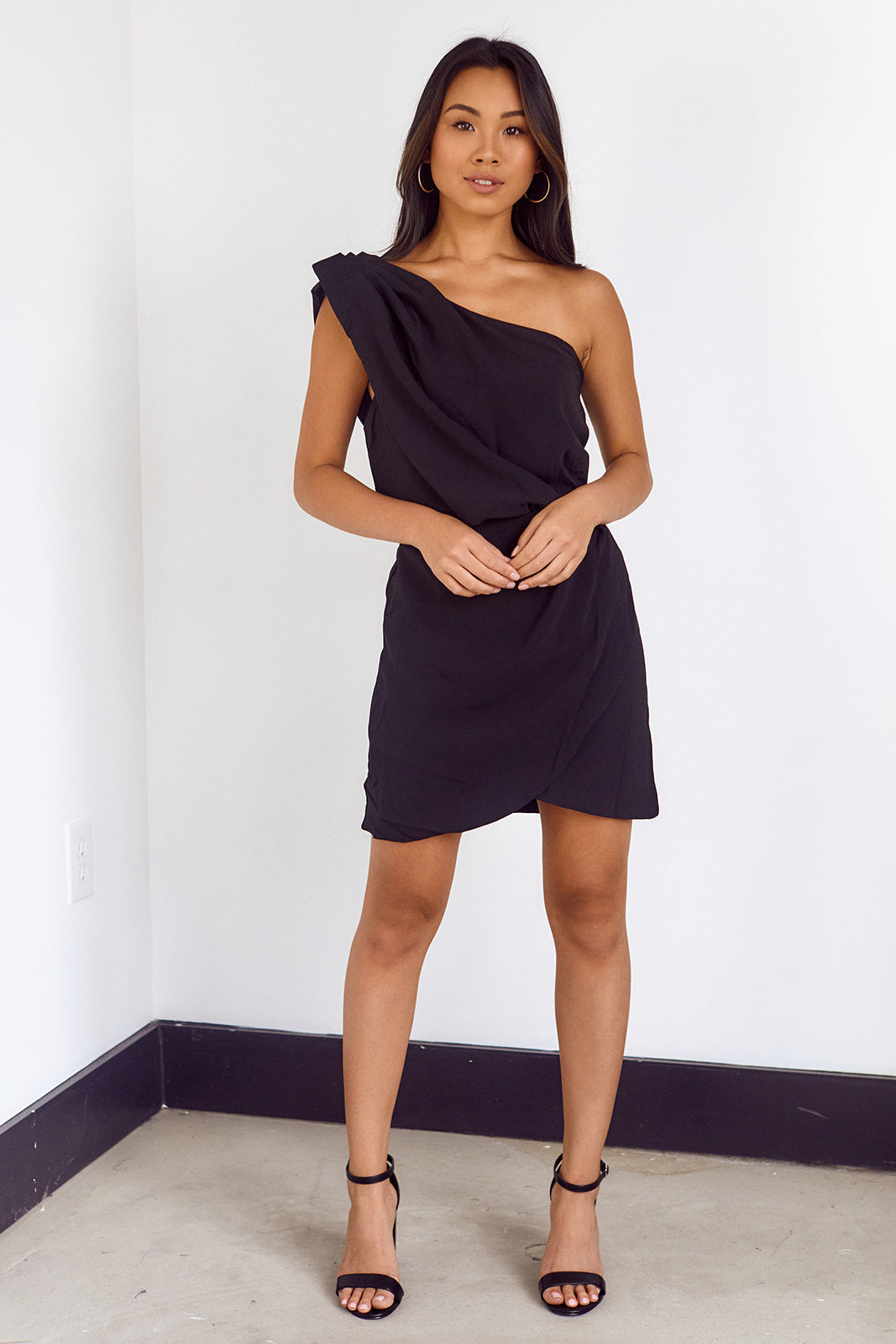 SALE - Zoria Draped One Shoulder Dress - fab'rik