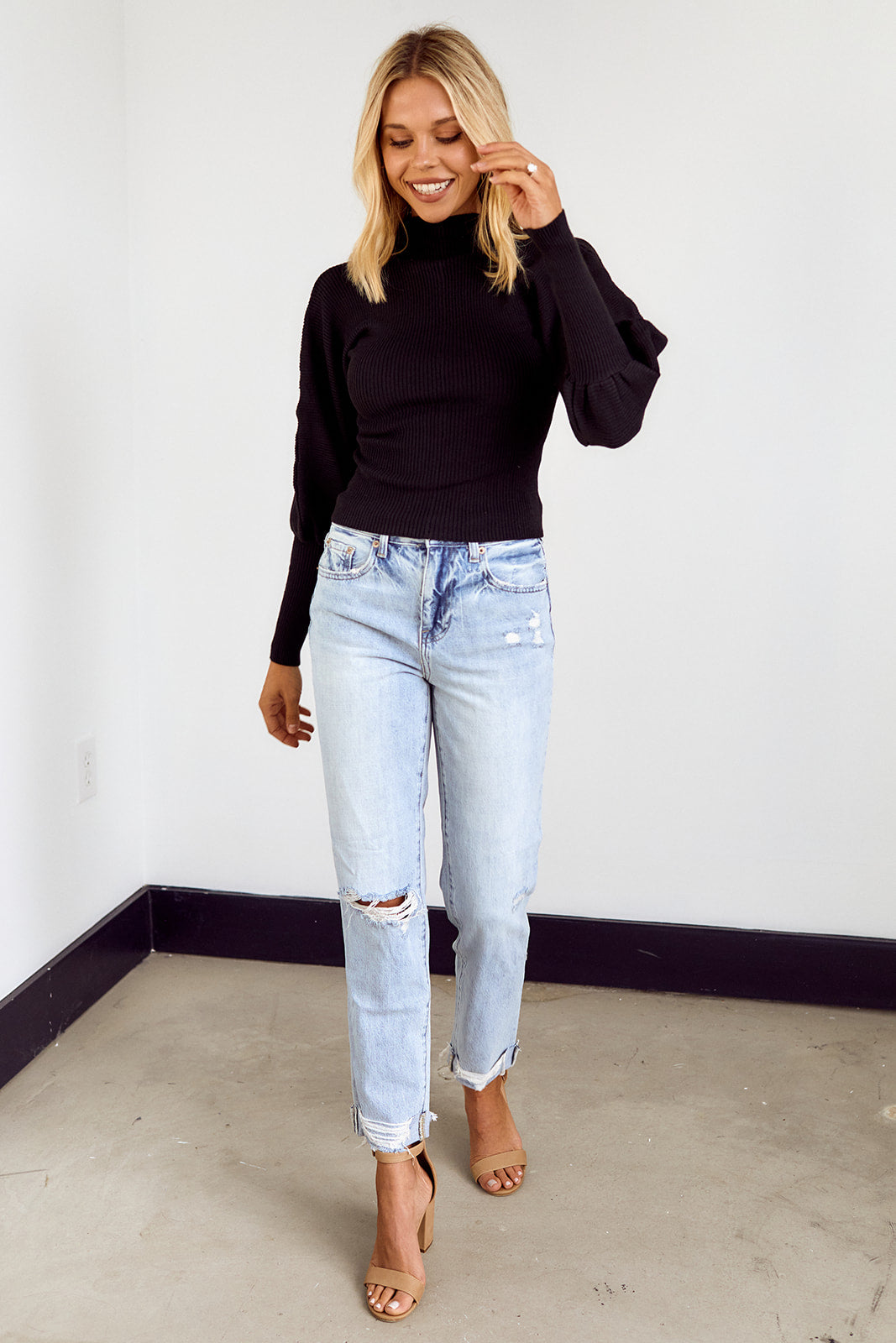 Roxanne Puff Sleeve Sweater - fab'rik