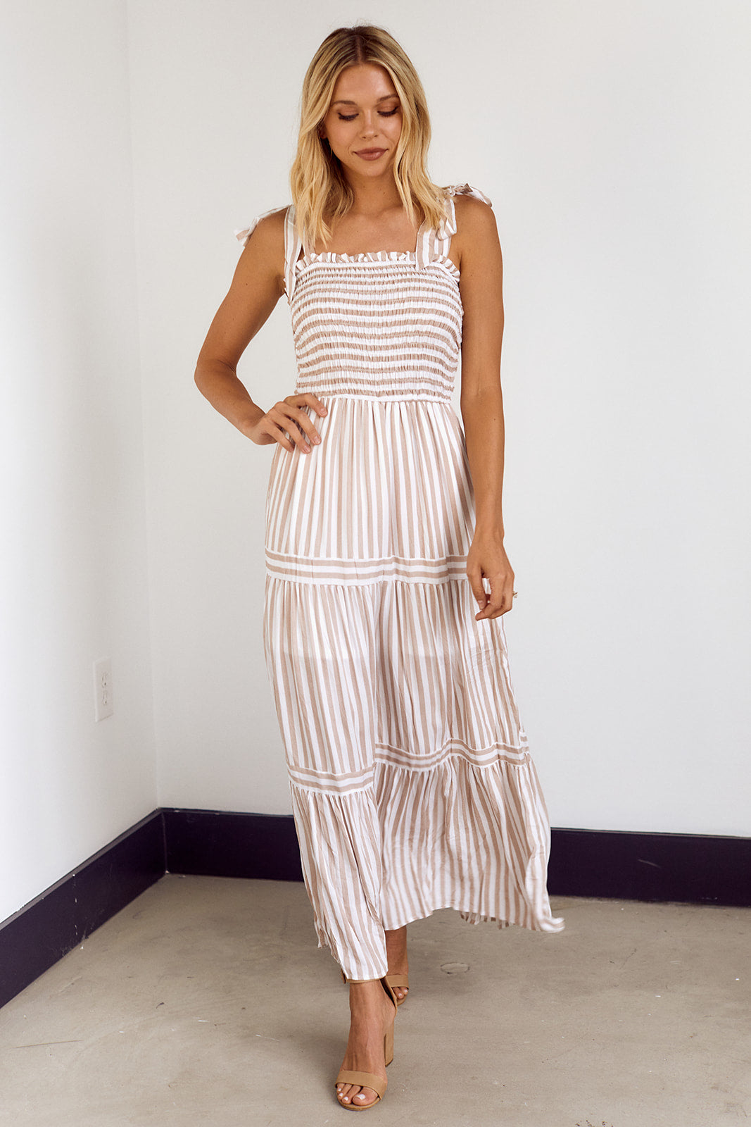 SALE - Antonella Striped Maxi Dress - fab'rik