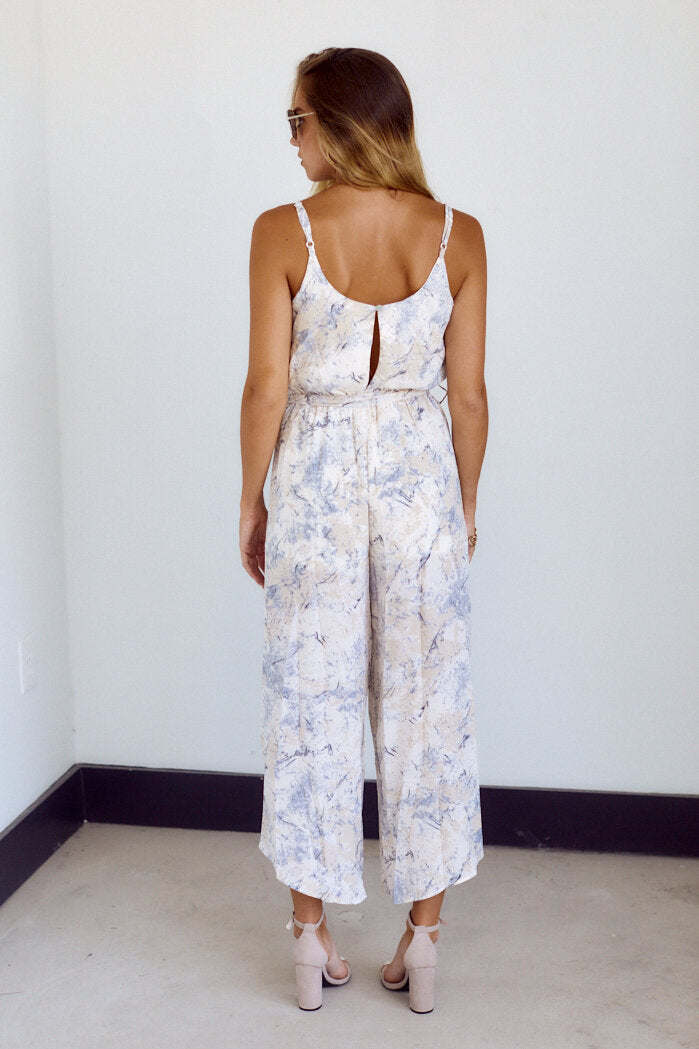 SALE - River Sleeveless Printed Jumpsuit - fab'rik