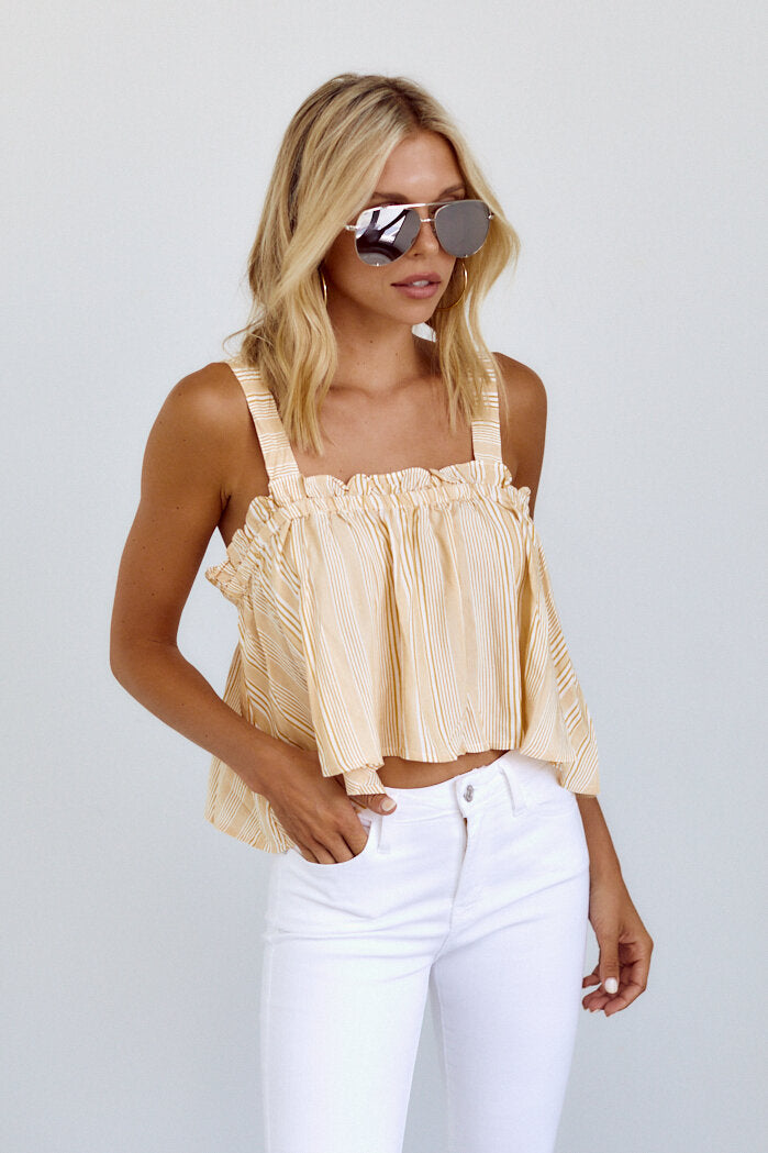 Lulu Stripe Crop Top - fab'rik