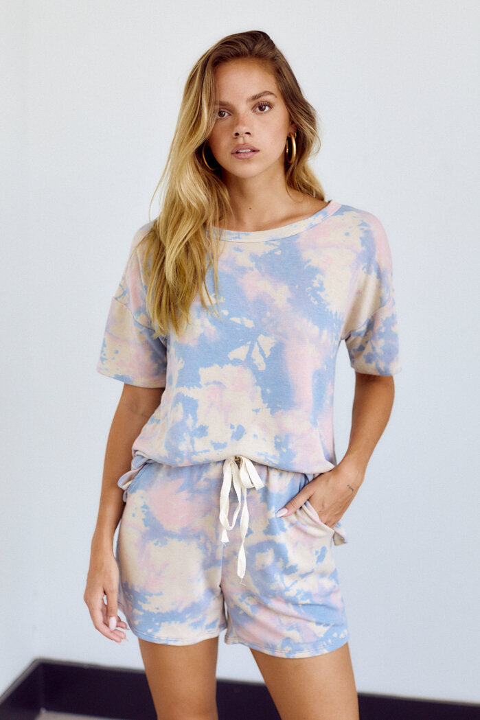 SALE - Chloe Tie Dye Lounge Top - fab'rik