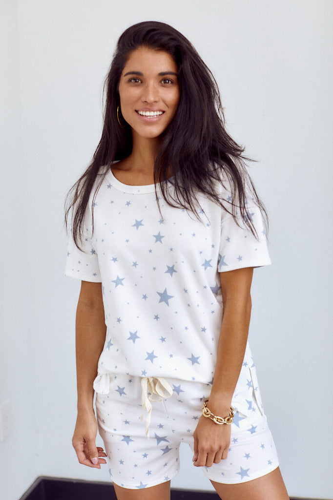 SALE - Mia Star Print Lounge Short - fab'rik
