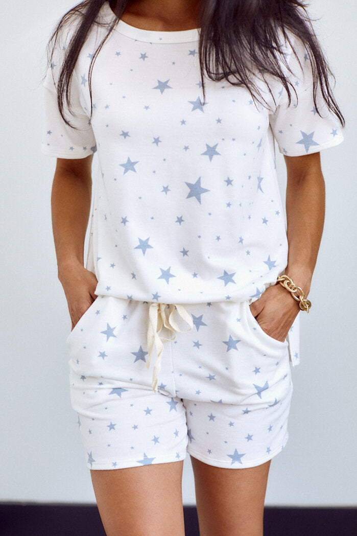 SALE - Mia Star Print Lounge Short - fab'rik