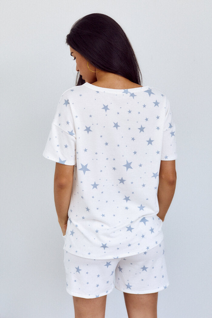 SALE - Mia Star Print Lounge Top - fab'rik