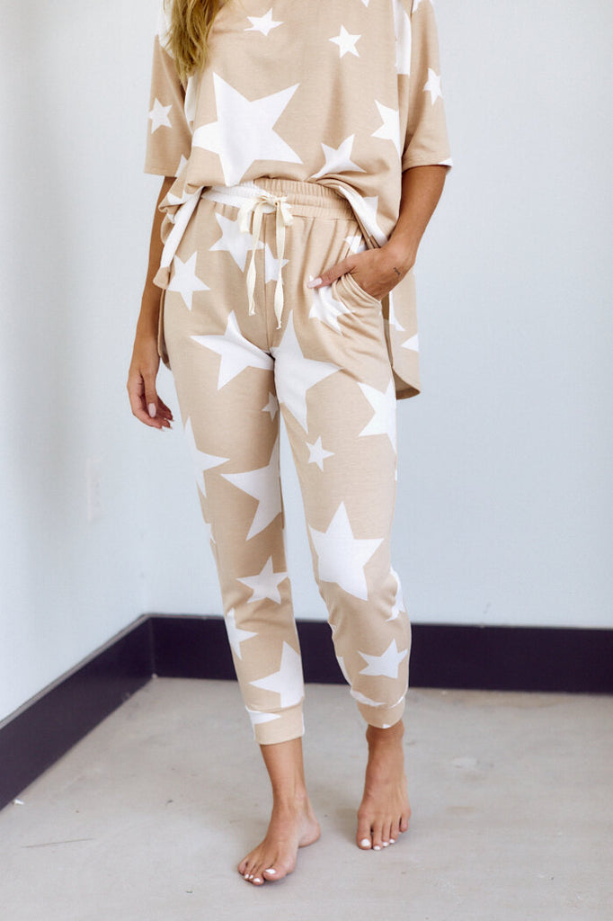 SALE - Scarlett Star Print Lounge Jogger - fab'rik