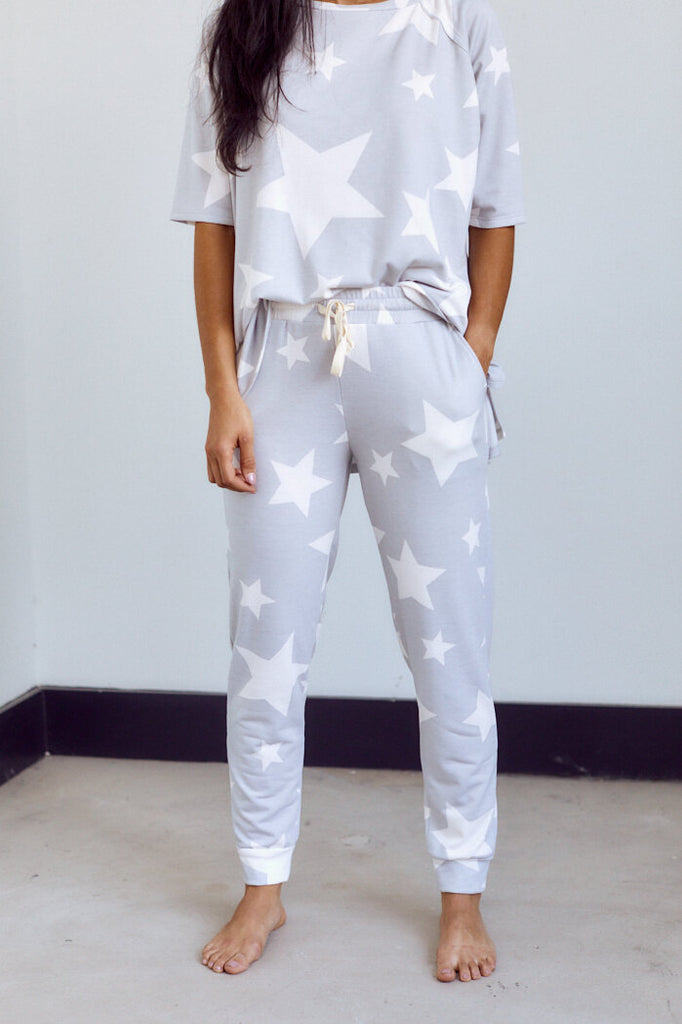 SALE - Scarlett Star Print Lounge Jogger - fab'rik