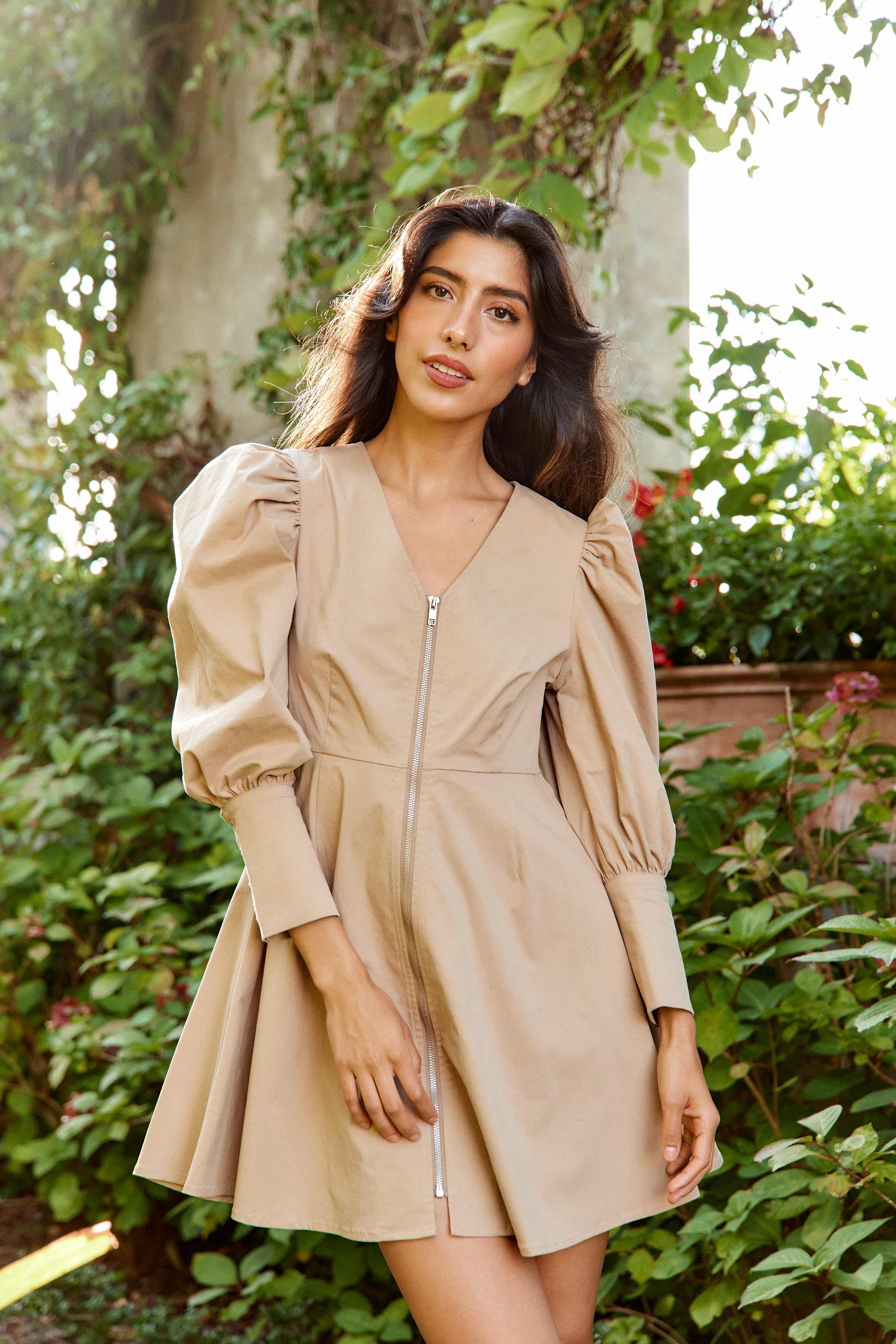 Rosalind Long Sleeve Puff Mini Dress - fab'rik