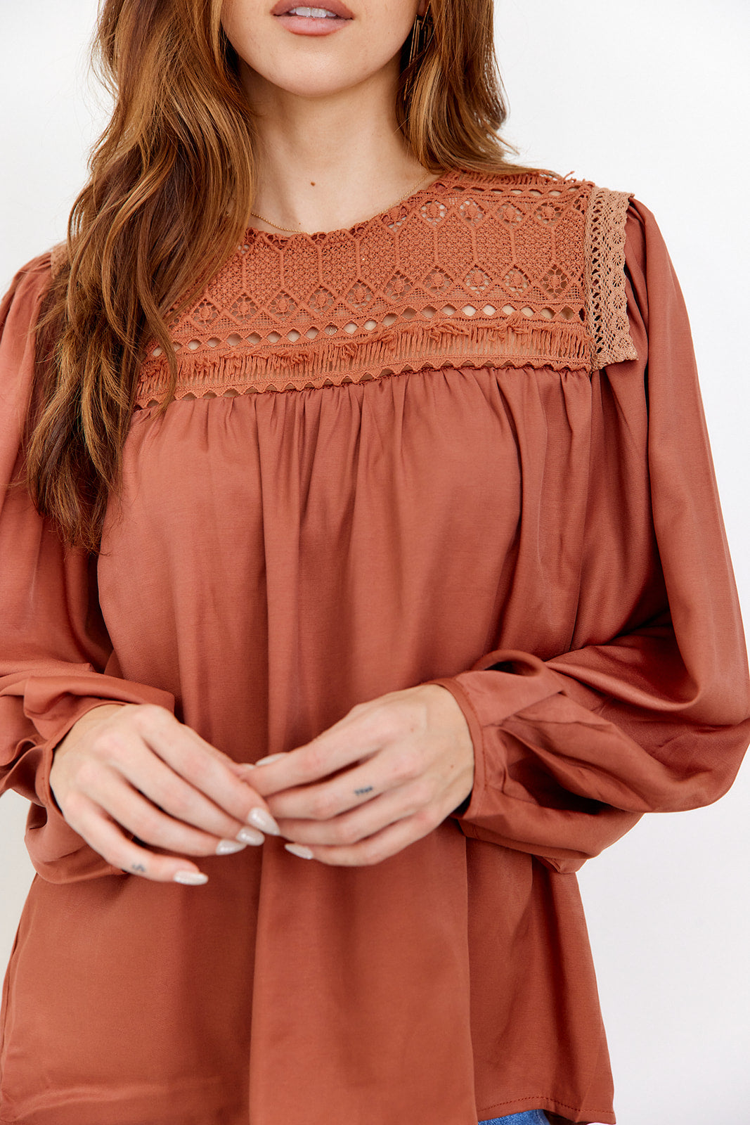 Kalena Flowy Lace Blouse - fab'rik