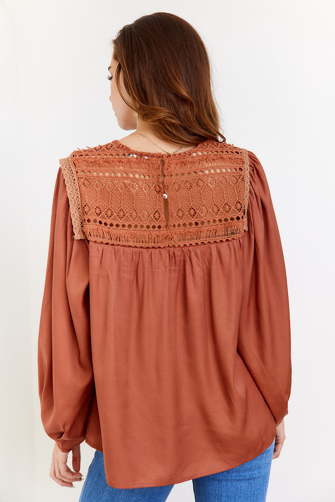 Kalena Flowy Lace Blouse - fab'rik