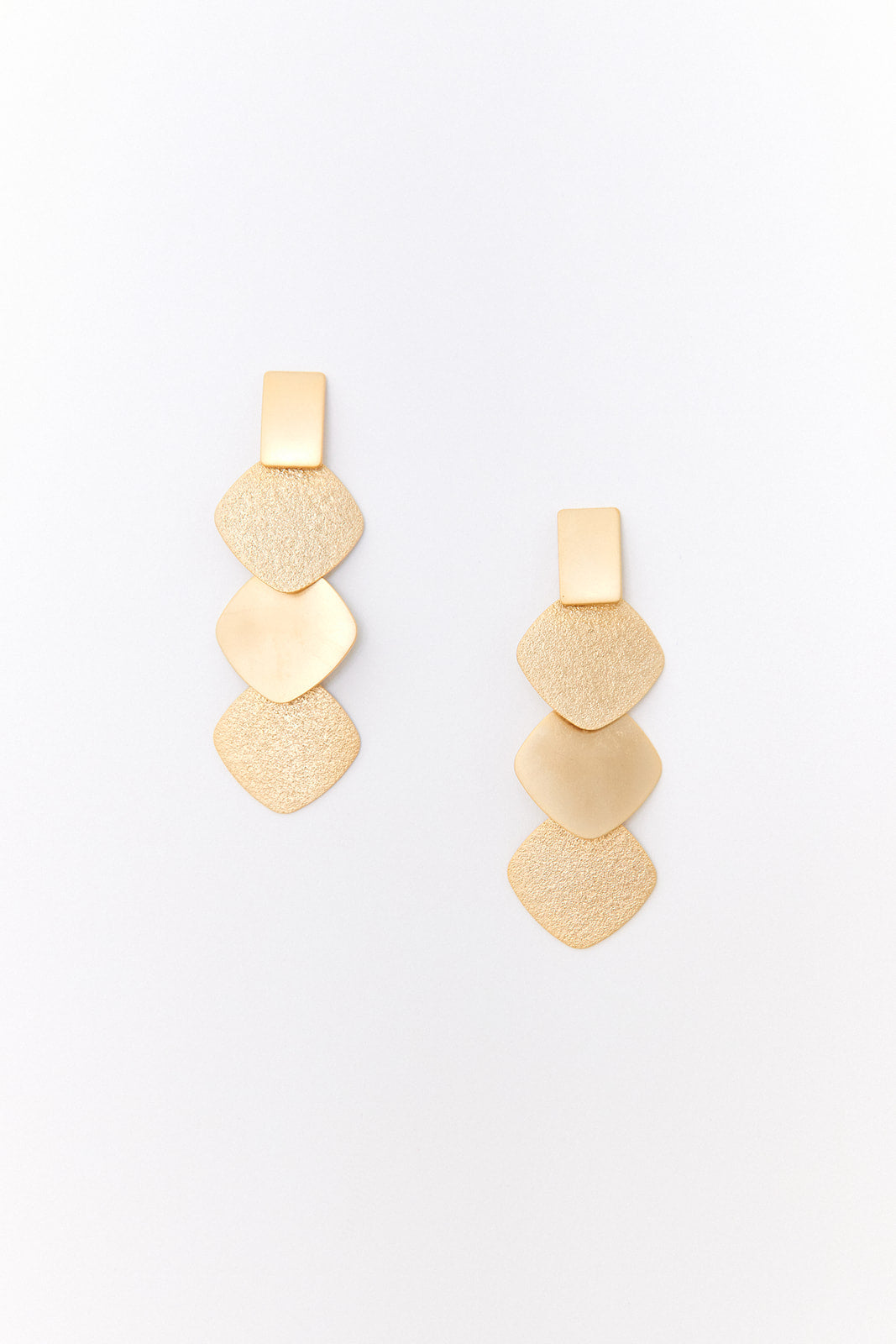 Jillian Textured Square Earrings - fab'rik