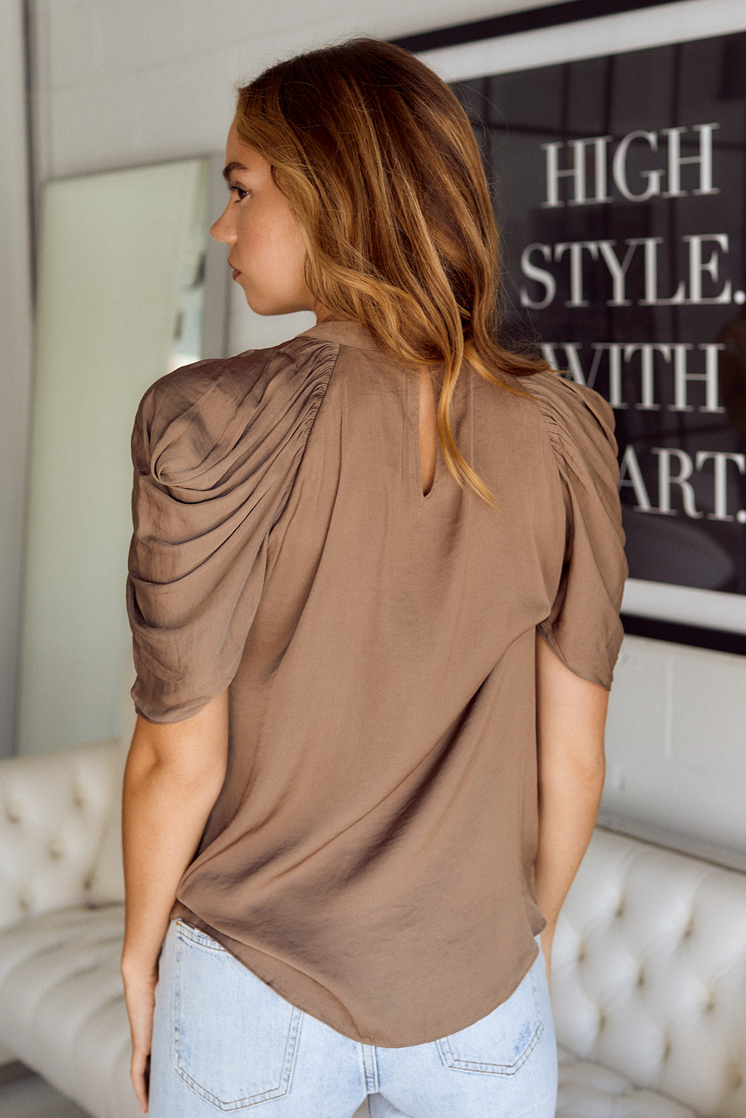SALE - Blair Puff Sleeve Blouse - fab'rik